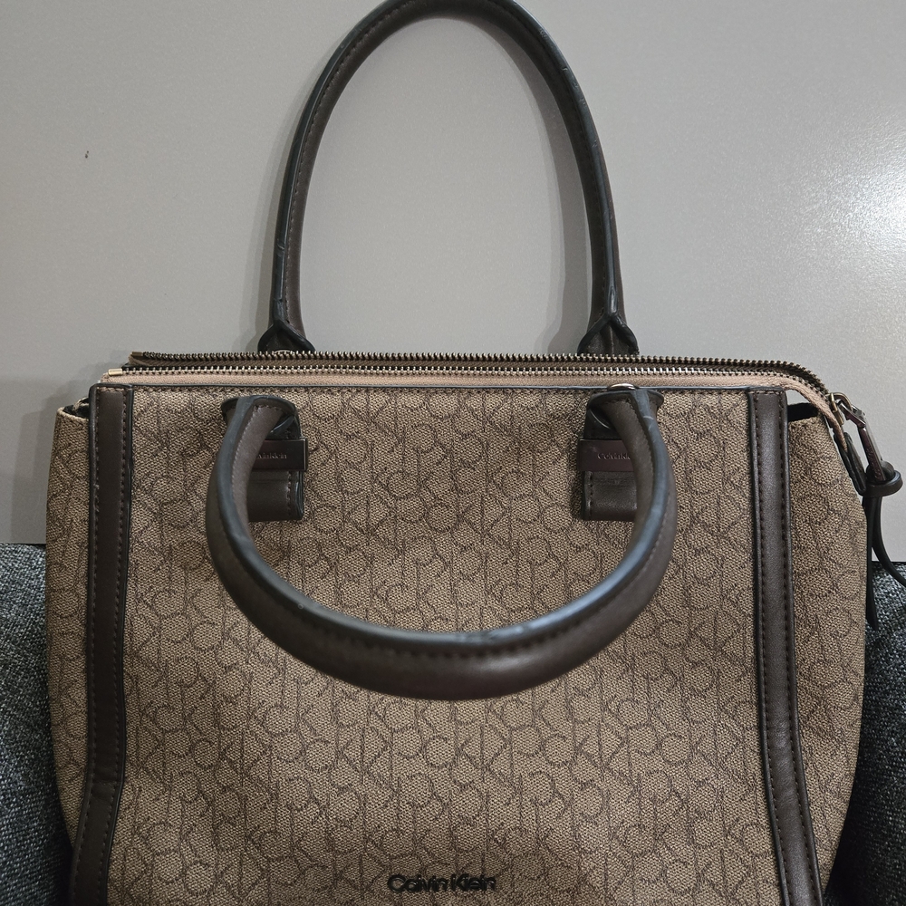 Calvin Klein Tan and Brown Satchel
